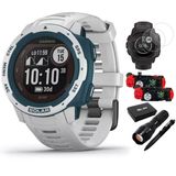 Garmin 010-02293-18 Instinct Solar Rugged Outdoor Watch Surf Edition Cloudbreak Sche With Ekran Protector 2-Pack, 2Pack Emergency Shoes With Sos Led Light Bıçağı And Flashlight And Taktik Pen