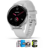 Garmin 010-02429-02 Venu 2S Fitness Smartwatch Silver Bezel İle Mist Gray Silikon Band Sche İle Tech Smart Usa Fitness & Wellness Suite Ve 1 Yr Cps Geliştirilmiş Koruma Paketi