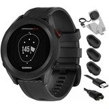 Garmin 010-02472-00 Yaklaşım S12 Gps Golf Watch 42K + Preloaded Courses Black Sche With Deco Essentials Şarj Dock, Silikon Dust Cover 3 Pack And Usb Type C Şarj Ve Sen Cable