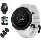 Garmin 010-02472-02 Yaklaşım S12 Gps Golf Watch 42K + Tamamlanan Dersler Beyaz Paket Deco Essentials Silikon Toz Kapak 3 Pack, Ekran Koruyucu 2 Pack ve 2 Yr Cps Geliştirilmiş Koruma Paketi