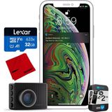 Garmin 010-02505-00 Dash Cam 47, Voice Control Ve 1080P Hd Video Sche İle Lexar 32Gb Memory Card, Microfiber Temizlik Kumaşı Ve 2 Yr Cps Geliştirilmiş Koruma Paketi