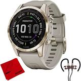 Garmin 010-02539-20 Fenix 7S Sapphire Solar Smartwatch - Deco Gear Manyetik Kablosuz Sport Earbuds Ve Deco Gear Microfiber Temizlik Kumaşı