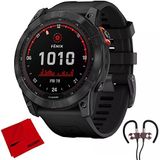 Garmin 010-02541-00 Fenix 7X Solar Smartwatch - Slate Gray With Black Band Sche With Deco Gear Manyetik Kablosuz Sport Earbuds And Deco Gear Microfiber Temizlik Kumaş
