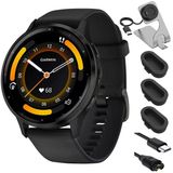 Garmin 010-02784-01 Venu 3 Sağlık Ve Fitness Gps Smartwatch Steel Bezel İle Black Case 45Mm Sche İle Deco Essentials Şarj Dock, Silikon Dust Cover 3 Pack Ve Usb Type C Şarj Kablosu