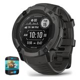 Garmin 010-02805-10 Instinct 2X Solar Rugged Gps Smartwatch Graphite | Resmi Abd Ortak Modeli | Sche With 2 Yr Cps Advancedd Protection Pack