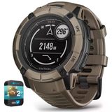 Garmin 010-02805-12 Instinct 2X Solar Rugged Gps Smartwatch Taktik Baskı Coyote Tan Sche İle 2 Yr Cps Geliştirilmiş Koruma Paketi