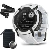 Garmin 010-02805-14 Instinct 2X Solar Rugged Gps Smartwatch Whitestone Grafik Kalp Tespiti Doğru Kalp Oranı & Hrv Data-S Ve Collapsable Water Şişe