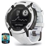 Garmin 010-02805-14 Instinct 2X Solar Rugged Gps Smartwatch Whitestone Sche With 2 Yr Cps Geliştirilmiş Koruma Paketi