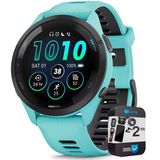 Garmin 010-02810-02 Forerunner 265 Gps Smartwatch Aqua/Black | Resmi Abd Ortak Modeli | Sche With 2 Yr Cps Geliştirilmiş Koruma Paketi