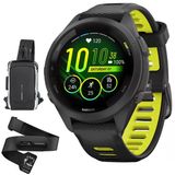 Garmin 010-02810-03 Forerunner 265S Gps Smartwatch, Black/Amp Yellow Sche With Hrm 200 Kalp Puanı Doğru Kalp Oranı Ve Hrv Data Yıkamalanabilir (Xs-S) & Deco Essentials Sling Backpacks