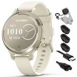 Garmin 010-02891-00 Lily 2 Active Smartwatch Ay Gold With Bone Silikon Band Sche With Deco Essentials Şarj Dock, Silikon Dust Cover 3 Pack And Usb Type C Şarj Ve Sen Cable