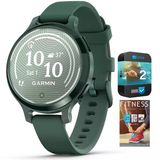 Garmin 010-02891-02 Lily 2 Active Smartwatch Jasper Green İle Jasper Green Silikon Band Sche İle Tech Smart Usa Fitness & Wellness Suite Ve 2 Yr Cps Geliştirilmiş Koruma Paketi