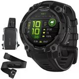 Garmin 010-02936-00 Instinct 3-45Mm Açık Gps Smartwatch, Amoled, Black W/Black Band Sche With Hrm 200 Heart Rate True Heart Rate & Hrv Data (M-Xl) & Deco Essentials Sling Backpack