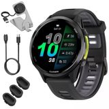 Garmin 010-02969-00 Forerunner 970 Gps Smartwatch, Carbon Gray Dlc Titanyum Ve Black Band Sche İle Deco Essentials Şarj Dock, 3X Silikon Toz Kapak Ve Usb Type C Şarj Ve You Cable