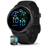 Garmin 010-02985-00 Vıvoactıve 6 Health And Fitness Gps Smartwatch Black With Silikon Band Sche With 2 Yr Cps Geliştirilmiş Koruma Paketi