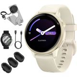 Garmin 010-02985-01 Vıvoactıve 6 Health & Fitness Gps Smartwatch, Silikon Bantı İle Deco Essentials Şarj Dock, Usb Type C Şarj, Silikon Dust Covers & 2Pack Ekran Koruyucu