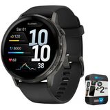 Garmin 010-03014-00 Venu 4, 45 Mm Sağlık Ve Fitness Gps Smartwatch, Slate With Black Silikon Band Sche With 2 Yr Cps Geliştirilmiş Koruma Paketi