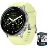 Garmin 010-03014-02 Venu 4, 45 Mm Sağlık Ve Fitness Gps Smartwatch, Citron Silikon Band Sche İle 2 Yr Cps Geliştirilmiş Koruma Paketi İle Gümüş