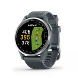 Garmin Approach® S44, Essential Golf Gps Smartwatch, Amoled Ekran, On-, Özellikler, Gümüş Alüminyum Silikon Twilight Band İle Bezel