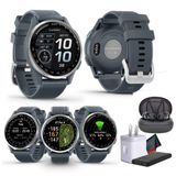 Garmin Approach S44 Essential Golf Saati, GPS, AMOLED Ekran, Spor ve Fitness Akıllı Saati, Alacakaranlık Silikon Bantlı Gümüş Alüminyum Çerçeve...