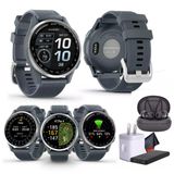 Garmin Approach S44 Essential Golf Watch With Gps, Amoled Ekran, Spor Ve Fitness Smartwatch, Silver Alüminyum Bezel With Twilight Silikon Band With Wireless Air Buds