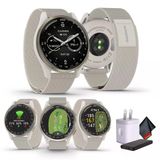 Garmin Approach S50 Advanced Golf Watch With Gps, Amoled Ekran, On-, Özellikler, Spor Ve Fitness Smartwatch, Cream Gold Alüminyum Bezel With Ivory Comfort Fit