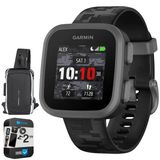 Garmin Bounce Kids Smartwatch, Black Camo W/Sling Backpack + 2 Yr Garanti