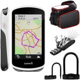 Garmin Edge 1030 Gps Bisiklet Bilgisayarı (010-01758-00) Deco Gear 6İn-1 Çok İşlevli Bisiklet Tamir Aleti, Ağır Duty Kombinasyon U-Lock Ve Hücre Telefon Mount Sche