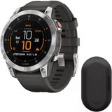 Garmin Epix Gen 2, Premium Active Smartwatch, Touchscreen Amoled Display (Slate Steel, 010-02582-00) Sche With Varia Rvr315 Bisiklet Arkaview Radar With Visual And Audio Alerts