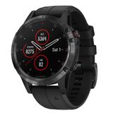 Garmin Fenix 5 Plus, Premium Multisport Gps Smartwatch, Özellikler Renk Topo Haritalar, Kalp Puanı İzleme, Müzik Ve İletişimsiz Ödeme, Black Band İle Black Band