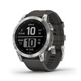 Garmin Fenix 7, Adventure Smartwatch, Rugged Outdoor Watch With Gps, Touchscreen, Health And Wellness Features, Silver With Graphite Band - 010-02540-00