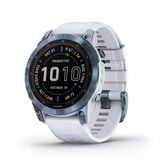 Garmin Fenix 7 Sapphire Solar, Adventure Smartwatch, Solar Şarjleri İle, Rugged Outdoor Watch With Gps, Touchscreen, Wellness Özellikler, Mineral Blue Dlc Titanyum Whitestone Band