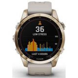 Garmin Fenix 7S Sapphire Solar - Cream Gold Titanyum Akıllı Multisport Saat