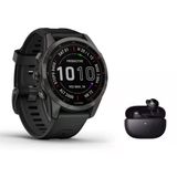 Garmin Fenix 7S Sapphire Solar Gps Çoklu Spor Akıllı Saat Dokunmatik Ekranı - Dlc Titan - Müzik Çalar - Navigasyon - Siyah / Barut G