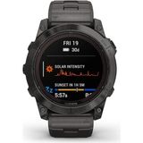 Garmin Fenix 7X Pro Sapphire Solar Karbon Gri DLC Titanyum Kayışlı Akıllı Saat