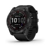 Garmin fenix 7X Solar, Solar Şarj Özelliğine sahip daha büyük boyutlu macera akıllı saati, GPS'li dokunmatik ekranlı dış mekan saati, Siyah Titanyum...
