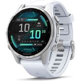 Garmin Fenix 8 43 mm Amoled Gümüş Beyaz Taşlı Silikon Kayışlı Akıllı Saat - Standart