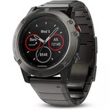 Garmin Fhinonix 5, Premium Ve Rugged Multisport Gps Smartwatch, Sapphire Glass, Slate Gray W / Metal Band