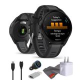 Garmin Forerunner 165 Gps Smartwatch, Fitness Tracker Erkekler Ve Kadınlar İçin Akıllı İzleme Aksesuarlar - Black/Slate Gray