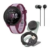Garmin Forerunner 165 Music Gps Smartwatch (Berry-Lilac) Sprint İle Şarj Standı Ve Usb Şarj Kablolu Ve Earbud Kulaklıkları (3)