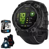 Garmin Instinct 3-45 Mm Açık Gps Smartwatch, Amoled, Black Band 010-02936-00 Sche İle 2 Yr Cps Geliştirilmiş Koruma Paketi & Deco Essentials Wearable Safety Lightwatch