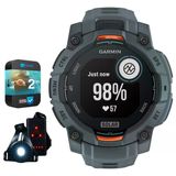 Garmin Instinct 3 45 Mm Açık Gps Smartwatch Solar Twilight Band 010-02934-01 Sche With 2 Yr Cps Geliştirilmiş Koruma Paketi & Deco Essentials Wearable Safety Light