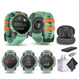 Garmin Instinct 3 45Mm Amoled Ekran Açık Gps Smartwatch, Metal-Reinforced Bezel, Built-İn Flashlight, 18 Days Battery Life, Neo Tropic (010-02936-0