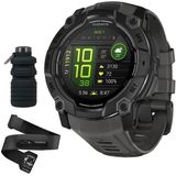 Garmin Instinct 3-50 Mm Açık Gps Smartwatch, Amoled, Black Band With Hrm 200 Heart Rate Monitor (Xs-S) Sche With Deco Essentials Collapsable Water Şişe