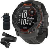 Garmin Instinct 3-50 Mm Açık Gps Smartwatch, Solar, Black With Charcoal Band With Hrm 200 Heart Rate Monitor (M-Xl) Sche With Deco Essentials Collapsable Water Şişe