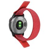Garmin Instinct 3 – 50 mm Solar Kordon Hasır Kumaş UltraFit Nylon Yedek Kayış Kırmızı