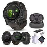 Garmin Instinct 3 50Mm Amoled Ekran Dış Mekan Gps Akıllı Saat, Metalle Güçlendirilmiş Çerçeve, Dahili El Feneri, 24 Gün Pil Ömrü, Kömür