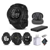 Garmin Instinct 3 Taktik Sürümü, Güneş Enerjili 45Mm Ekran, Usb Duvar Şarj Cihazı + Mikrofiber Temizlik Bezi İle Dış Mekan Sağlam Gps Akıl
