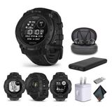 Garmin Instinct 3 Taktik Sürümü, Güneş Enerjili 45mm Ekran, USB Duvar Şarj Cihazı + Mikrofiber Temizlik Bezi ile Dış Mekan Sağlam GPS Akıllı Saat Paketi...