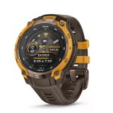 Garmin Instinct® Crossover Amoled, Hybrid Gps Smartwatch With Analog Watch Hands And Bright Amoled Display, Bronz/Sunburst With Cocoa Silikon Band Band Band